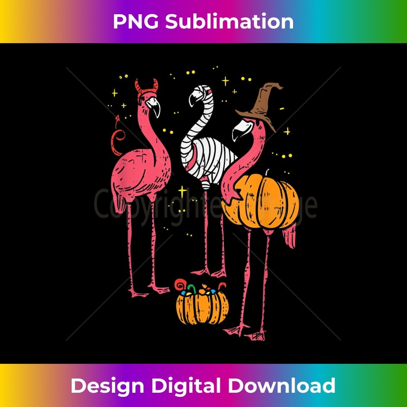 Spooky Flamingo Trio Funny Halloween 1 - Elegant Sublimation PNG Download