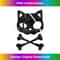 Vintage Pirate Cat Kitten Halloween Skull Cross Bones 1 - Exclusive PNG Sublimation Download