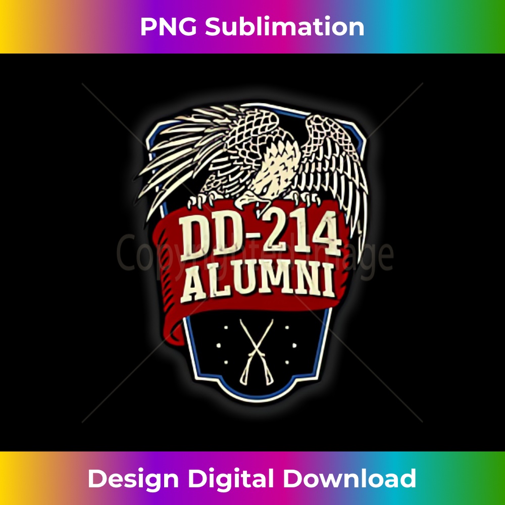 DD-214 Alumni Retired Military Veteran Emblem - Signature Sublimation PNG File