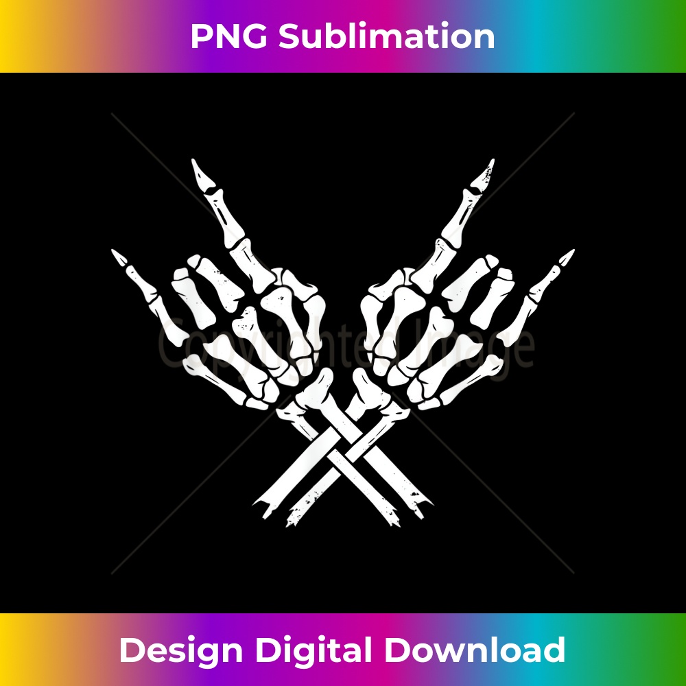 Rock On Rock Star Concert Buddy Skeleton Hands Halloween 1 - Modern Sublimation PNG File
