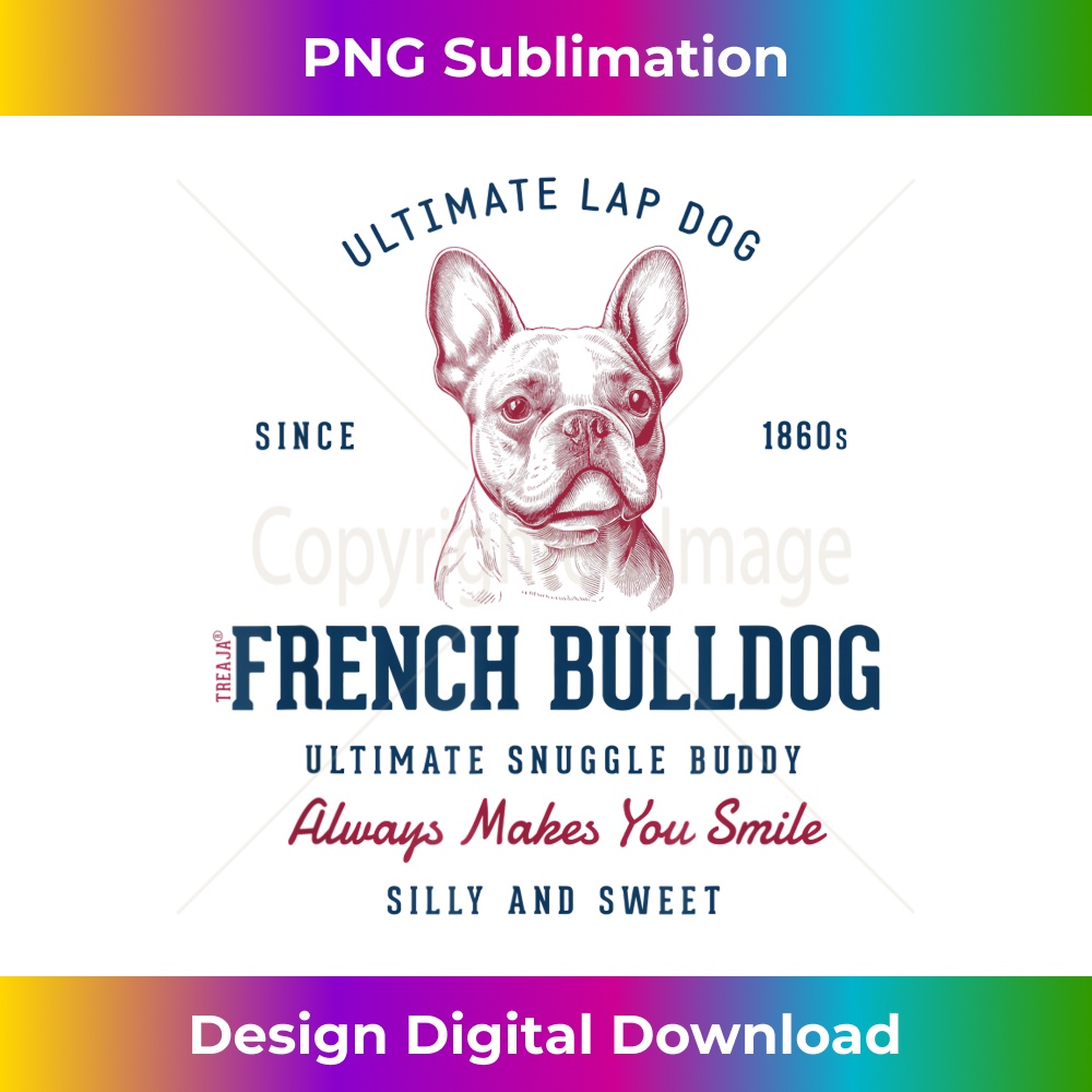 Retro Styled Vintage French Bulldog 1 - High-Quality PNG Sublimation Download