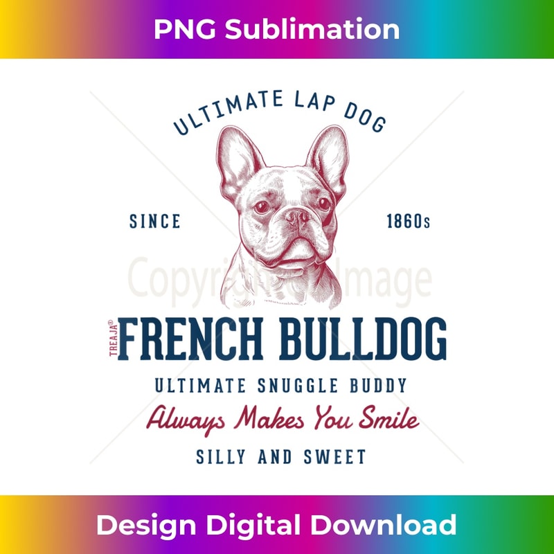 Retro Styled Vintage French Bulldog 1 - High-Quality PNG Sublimation Download