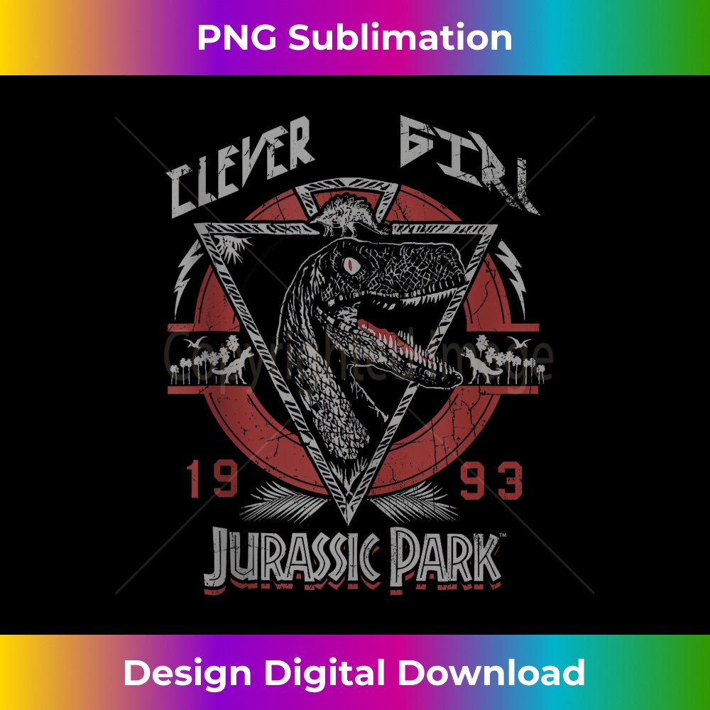 Jurassic Park Clever Girl 1993 Retro Logo - Retro PNG Sublimation Digital Download
