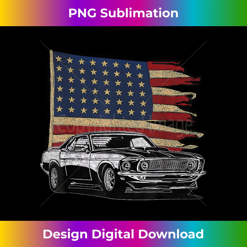 American Muscle Sports Car Muscle Car Flag - Artistic Sublimation Digital File