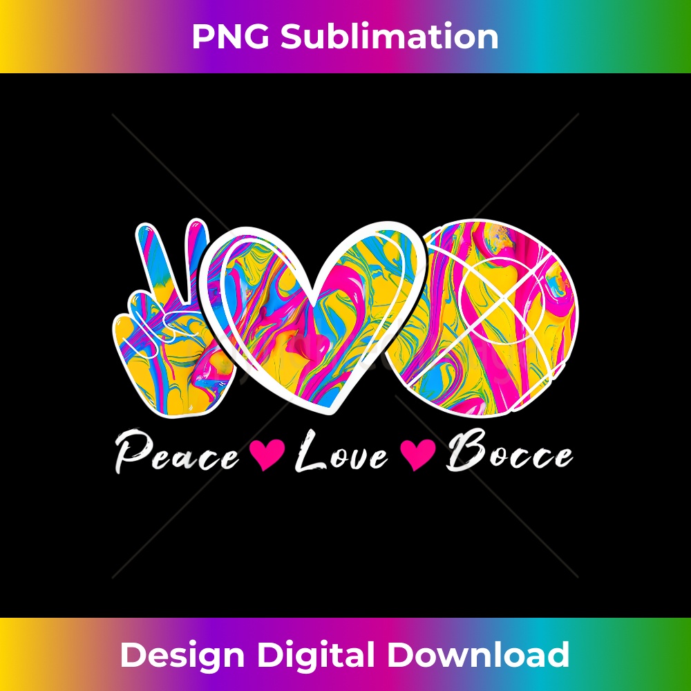 Peace Love Bocce Bocci 1 - PNG Sublimation Digital Download