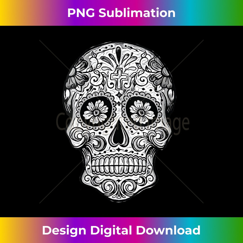 s Sugar Skull Black White Image Day Dead Dia De Muertos 15219.jpg