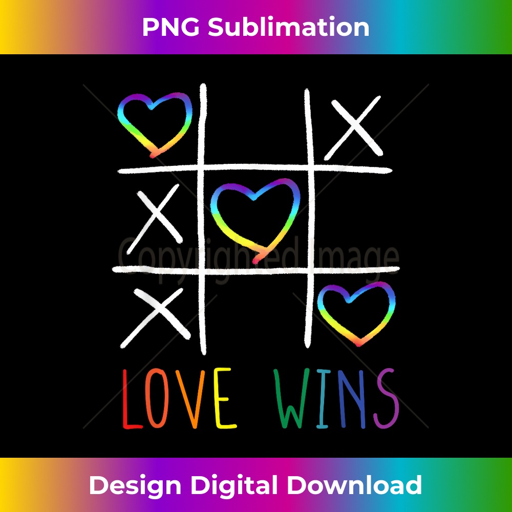 Fun LGBTQ LOVE WINS Cute tic-tac-toe - Gay Ally - High-Resolution PNG Sublimation File