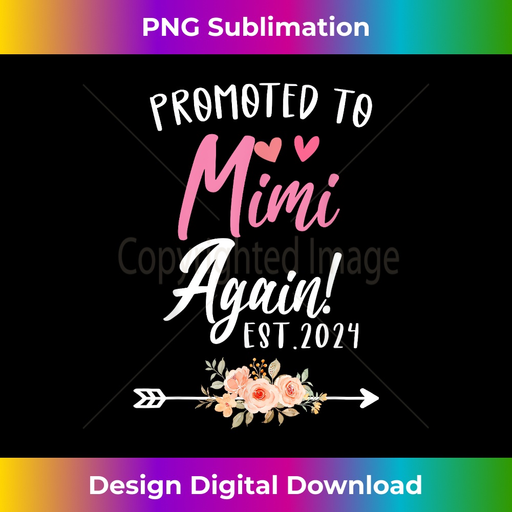 Promoted To Mimi Again 2024 Cute Flower Baby Girl Reveal 1 - PNG Transparent Sublimation File