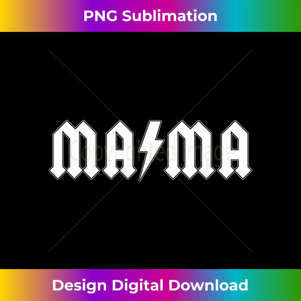 Mama with Lightning Bolt Rock and Roll Mom 1 - PNG Transparent Sublimation File