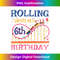 Roller Coaster Kid - Rolling Into My 6th Birthday - Modern Sublimation PNG File