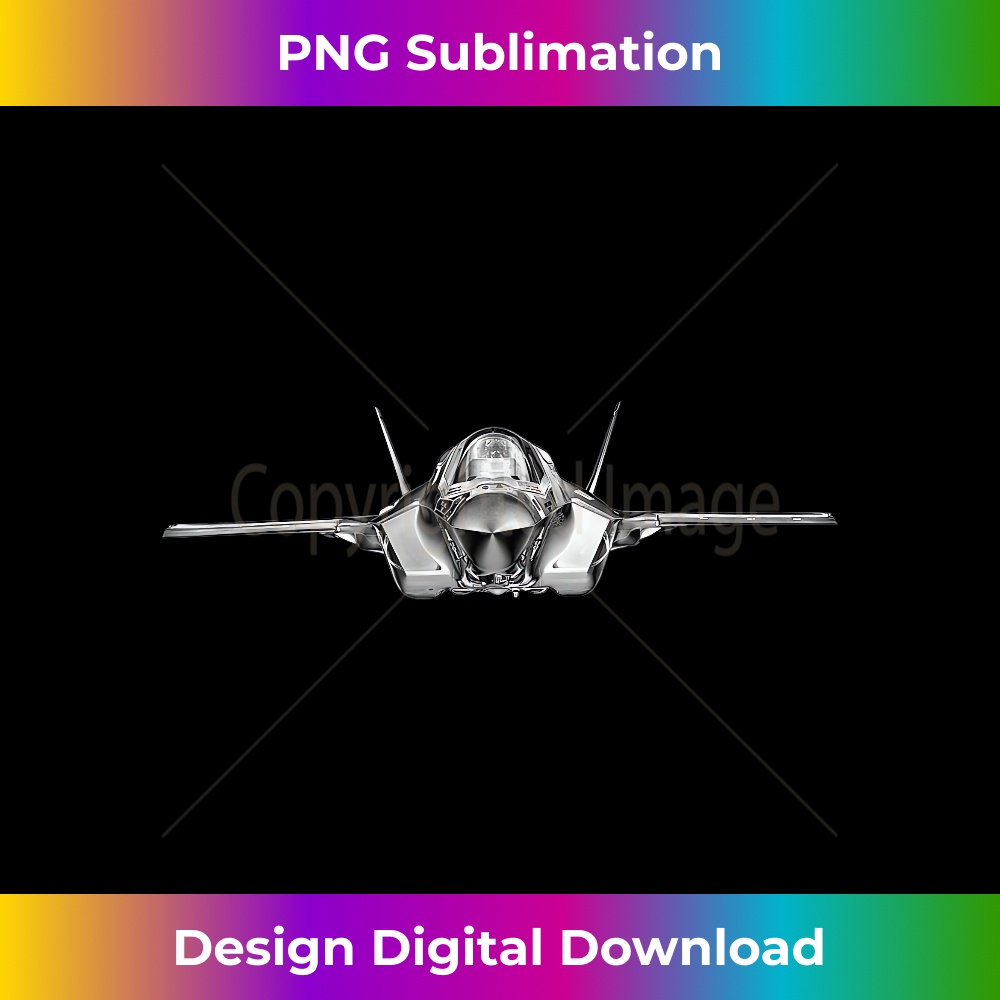 Chrome F-35 Lightning II Fighter - Instant Sublimation Digital Download