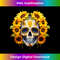 DAY OF DEAD SUNFLOWER SUGAR SKULL DIA DE LOS MUERTOS MEXICO - Stylish Sublimation Digital Download