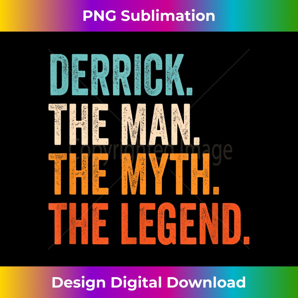 Mens Derrick The Man The Myth The Legend First Name Derrick 1 - Retro PNG Sublimation Digital Download