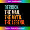 Mens Derrick The Man The Myth The Legend First Name Derrick 1 - Retro PNG Sublimation Digital Download