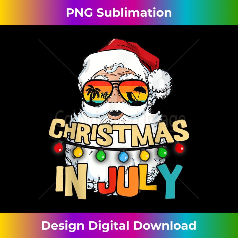 Santa Claus Sunglasses Beach Christmas in July Kid 1 - Artistic Sublimation Digital File