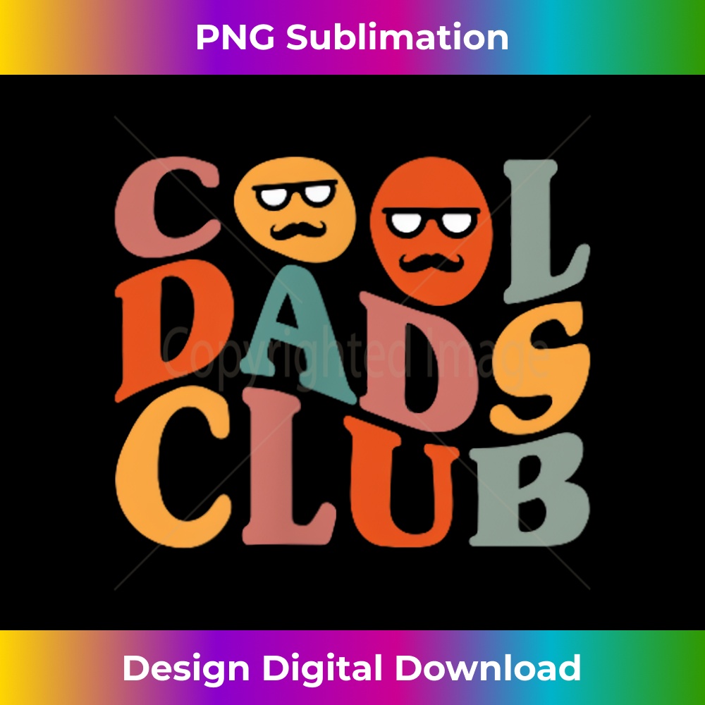 Cool Dads Club Dad Father's Day Retro Groovy Pocket Design - PNG Transparent Sublimation Design