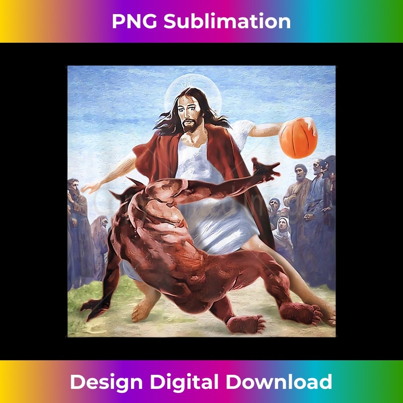Funny Jesus Crossing Up The Devil Christian - Modern Sublimation PNG File