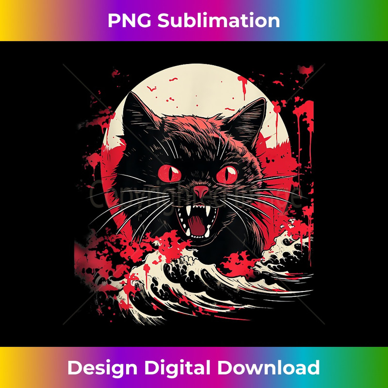 Angry Kitty Cat Horror Kuso Yaro Pop Art Anime - High-Quality PNG Sublimation Download