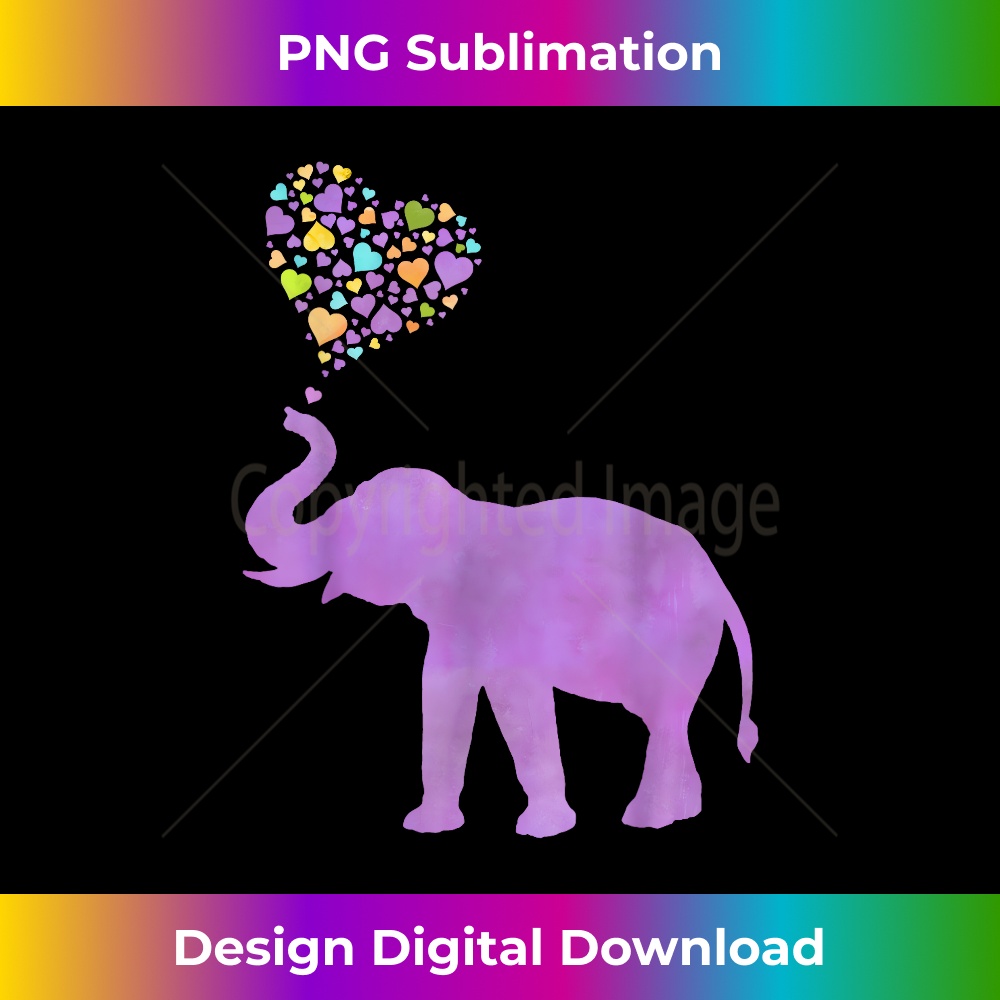 Purple Elephant Love 1 - Digital Sublimation Download File