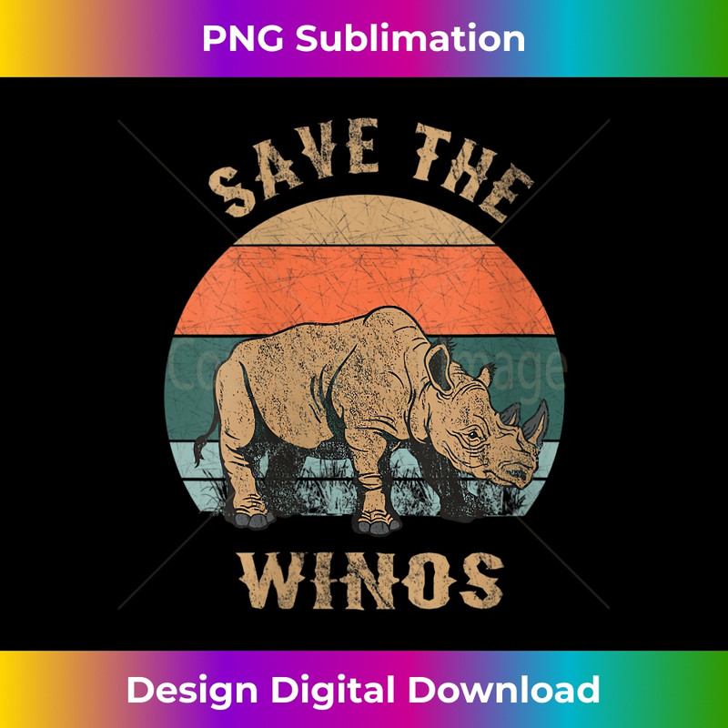 s Graphic 365 Save The Winos Animal Vintage Retro Funny Unisex 1 - Signature Sublimation PNG File