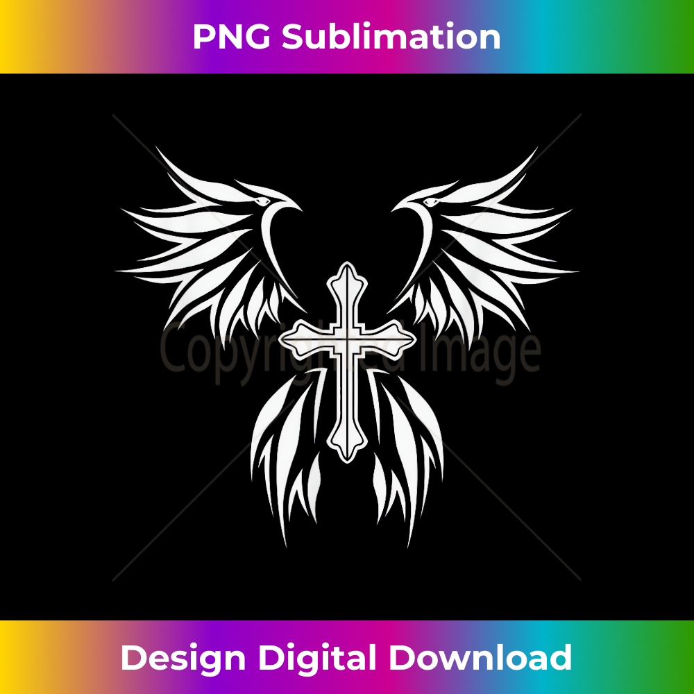 Wings and Cross Goth Alt Egirl Eboy Y2K Emo 1 - PNG Transparent Sublimation File