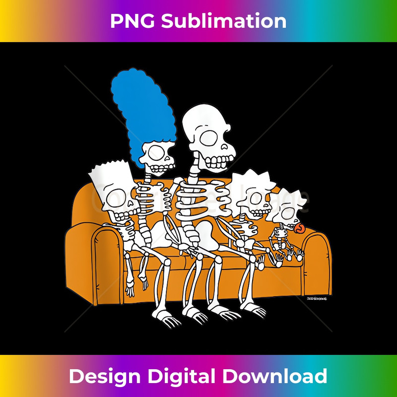 The Simpsons Skeletons Treehouse of Horror Couch Gag 1 - Sublimation-Ready PNG File