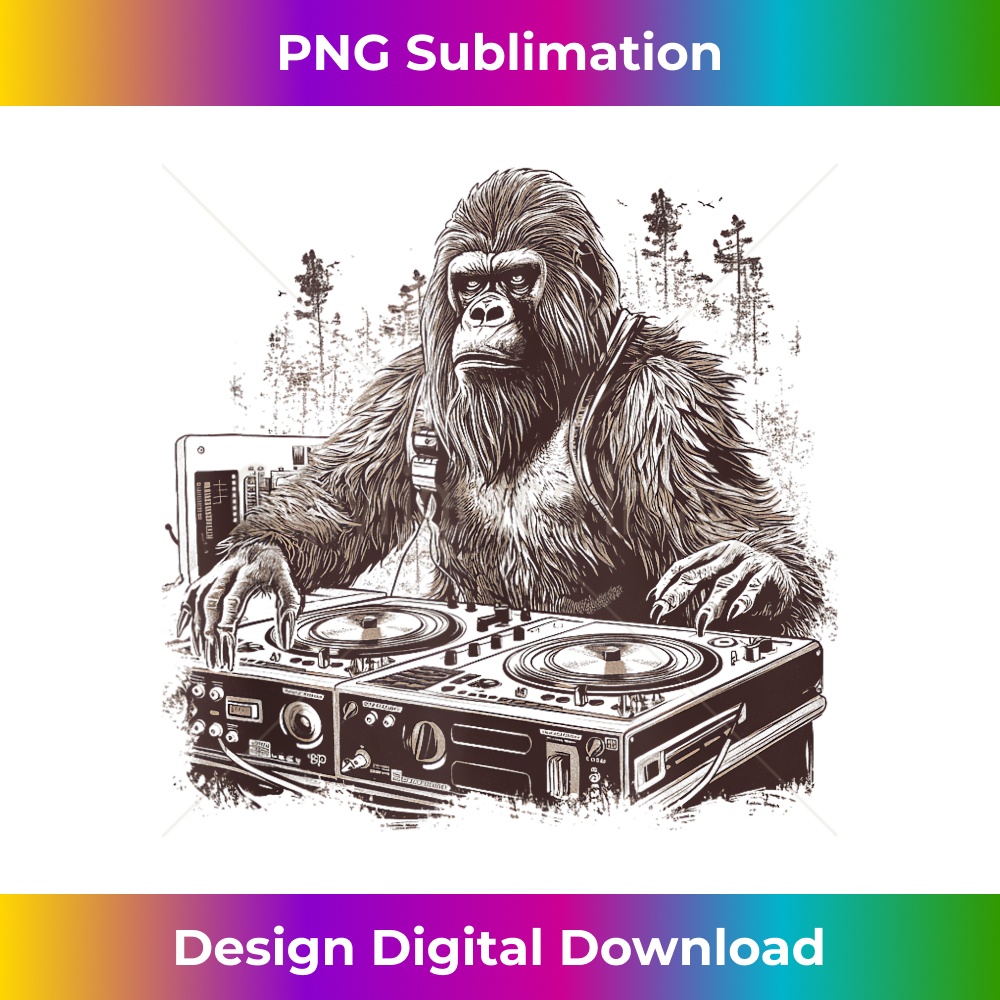 Bigfoot DJ Gorilla Sasquatch Cool Animal Graphic Funny - Trendy Sublimation Digital Download
