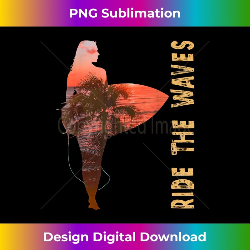 Surf T Tropical Summer For Wave Surfing 1 - Instant Sublimation Digital Download