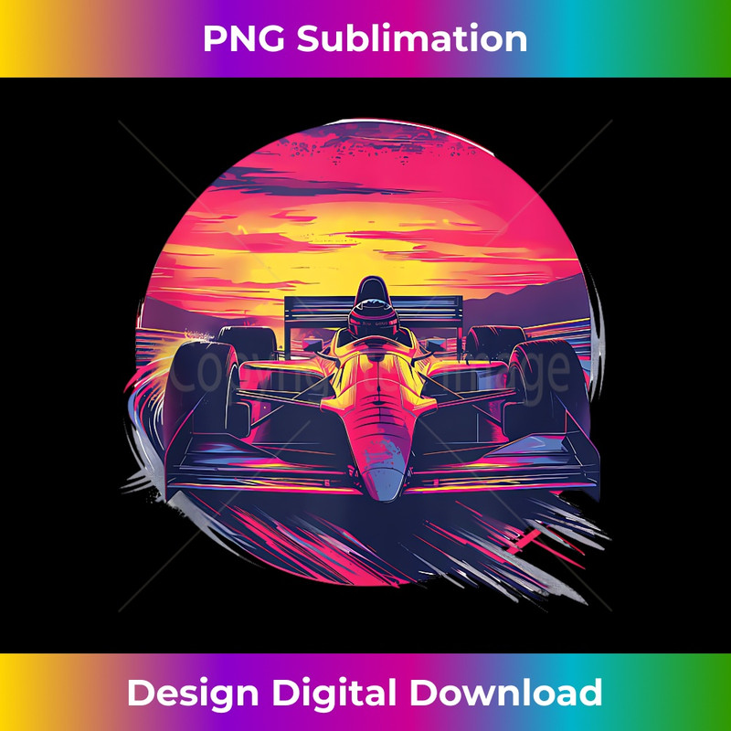 Vintage Formula One Sunset Drive Classic Racing Car Fans 1 - Instant Sublimation Digital Download