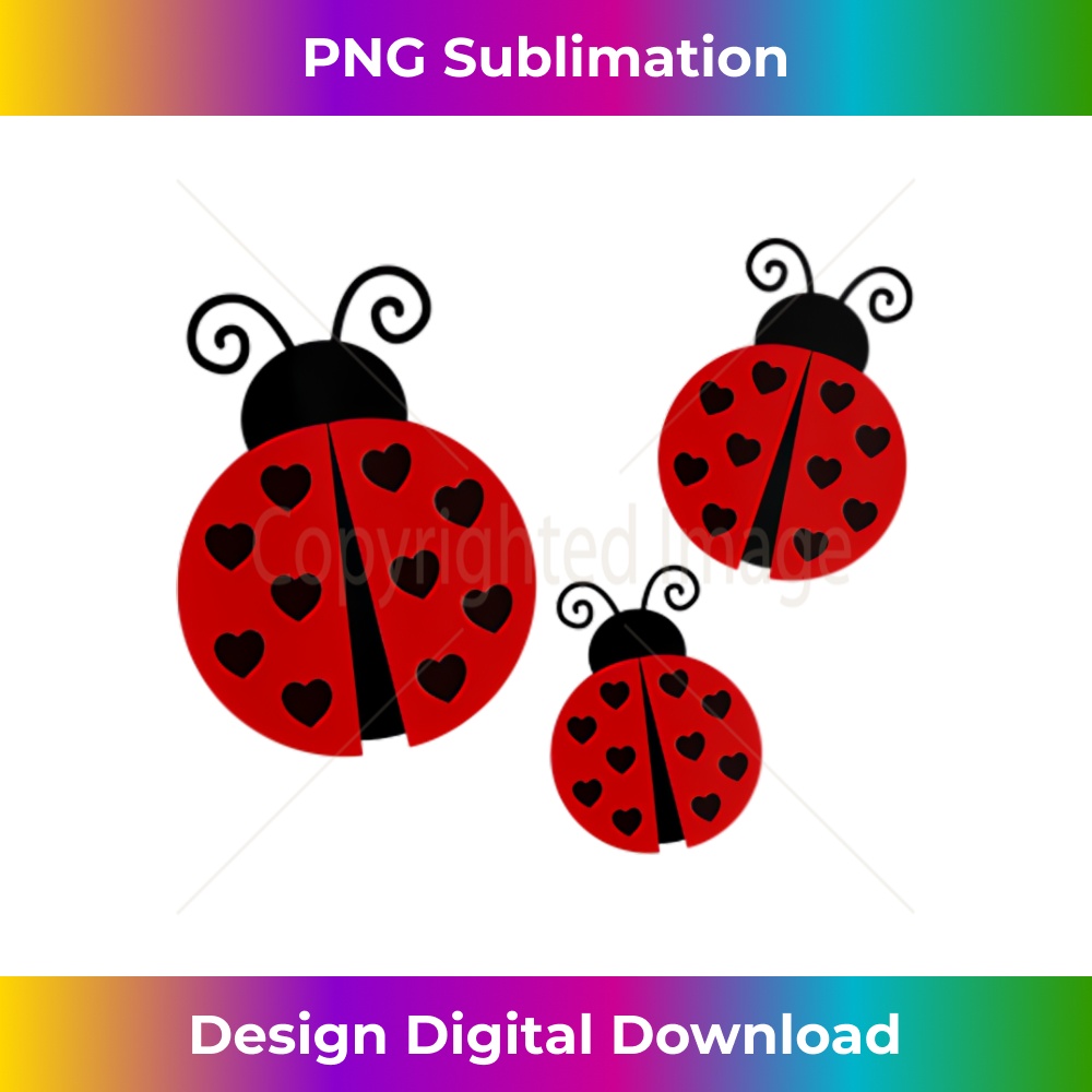 s Three Ladybugs , Garden Ladybug Spring 1 - Instant Sublimation Digital Download