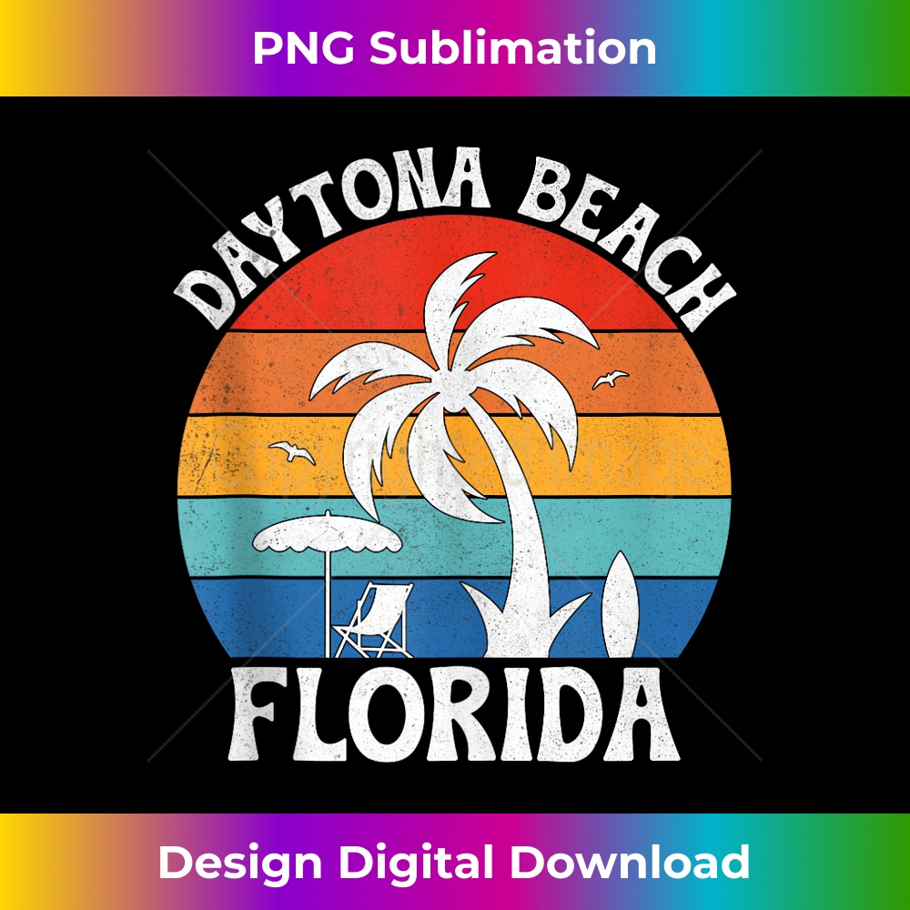 Summer Surfing Palm Tree Vintage Florida Daytona Beach 1 - Instant PNG Sublimation Download