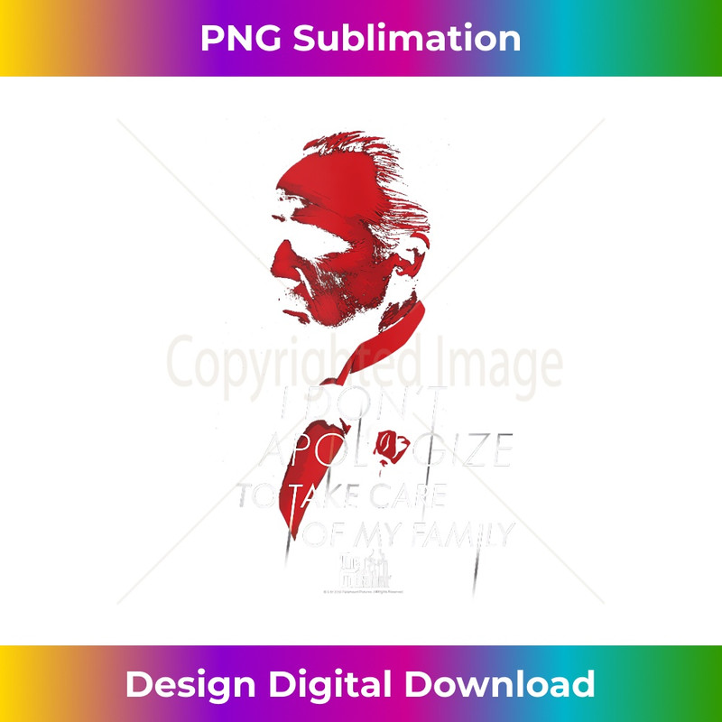 The Godfather Red Hue I Don't Apologize Quote 1 - Decorative Sublimation PNG File