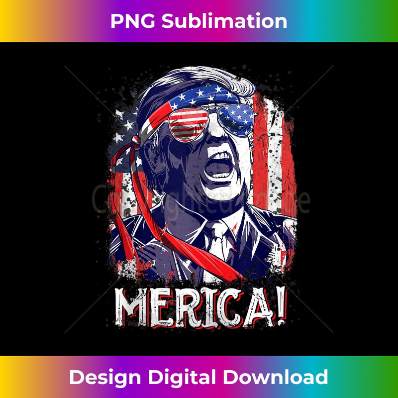 Trump 4th of July Merica USA American Flag Vintage 1 - Instant Sublimation Digital Download
