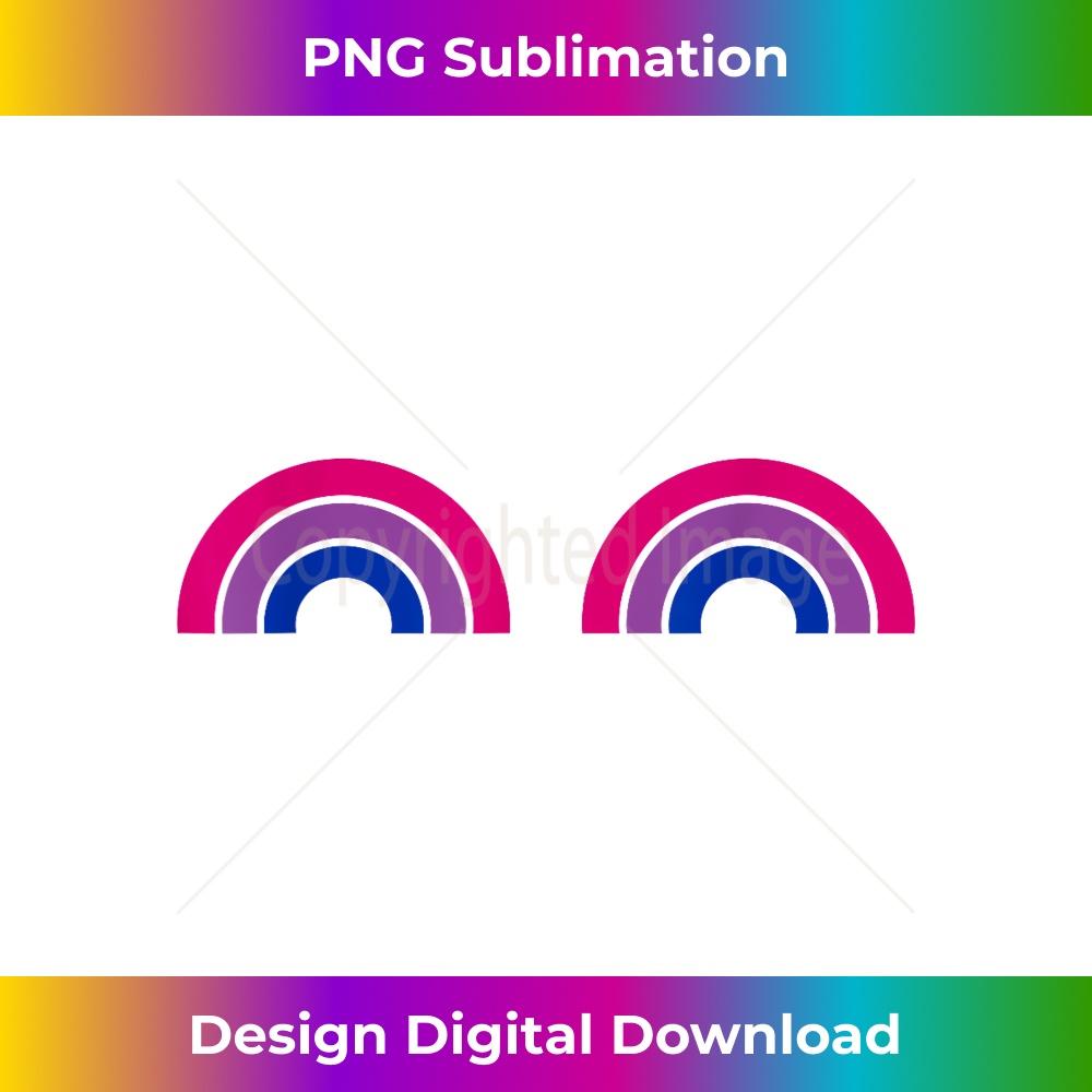 Bisexual Rainbow Boobs - Funny Bi Pride - LGBT Pride - Creative Sublimation PNG Download
