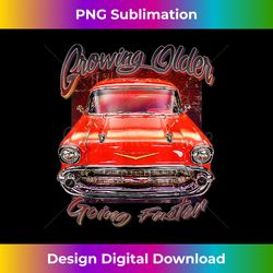1957 57 chevys truck crowing older going faster - png transparent sublimation design