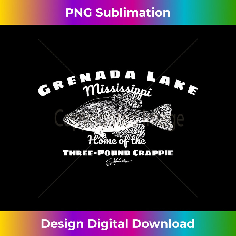 JCombs Grenada Lake, MS, White Crappie - High-Quality PNG Sublimation Download
