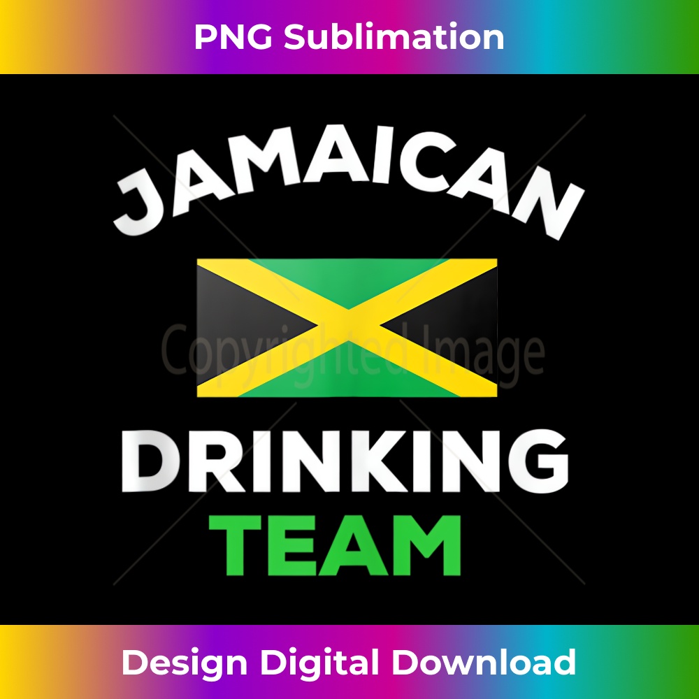 Jamaica Drinking Team Jamaican Country Flag Funny Beer - Unique Sublimation PNG Download