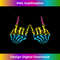 Skeleton Rock Hand LGBQ Cool Pansexual Pride Pan Flag 1 - PNG Transparent Digital Download File for Sublimation