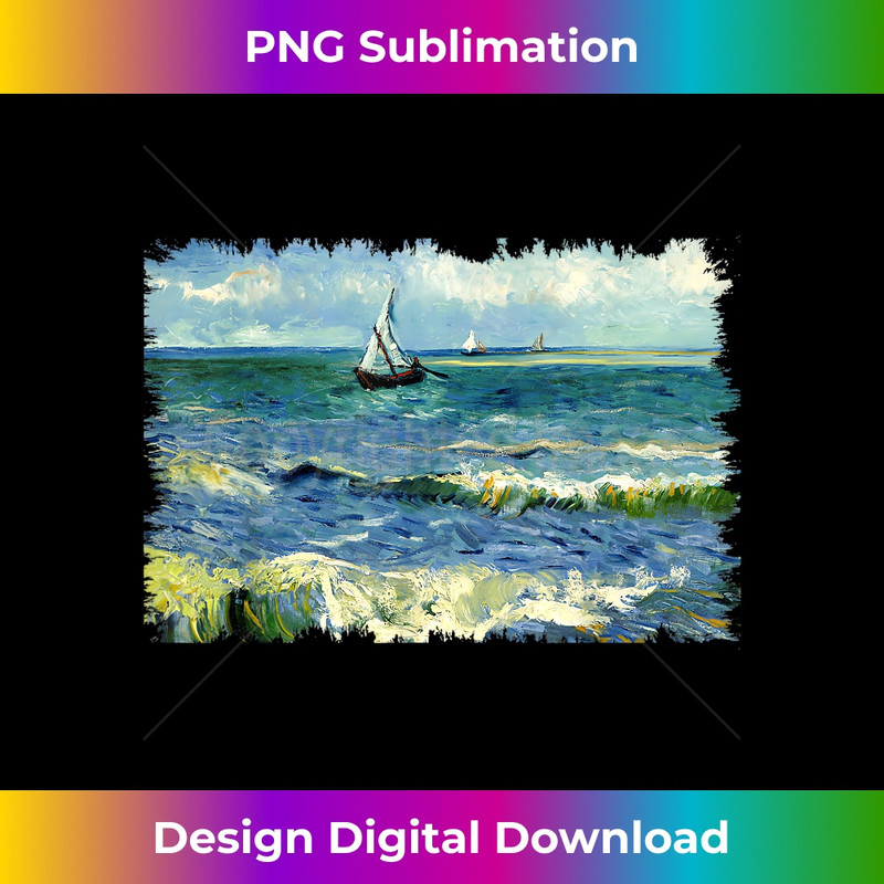 Famous Fine Art Boats on the Sea by Vincent van Gogh - Premium Sublimation Digital Download