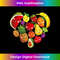 Funny Fruits Collage Cute heart Fruit and Vegetables - Premium PNG Sublimation File