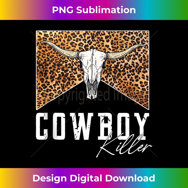 Western Cowgirl Leopard Punchy Cowboy Killers Bull Horn 1 - Exclusive PNG Sublimation Download