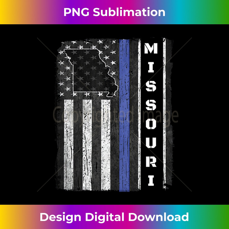 Missouri Thin Blue Line Police Week Cop LEO USA Flag s 1 - Artistic Sublimation Digital File
