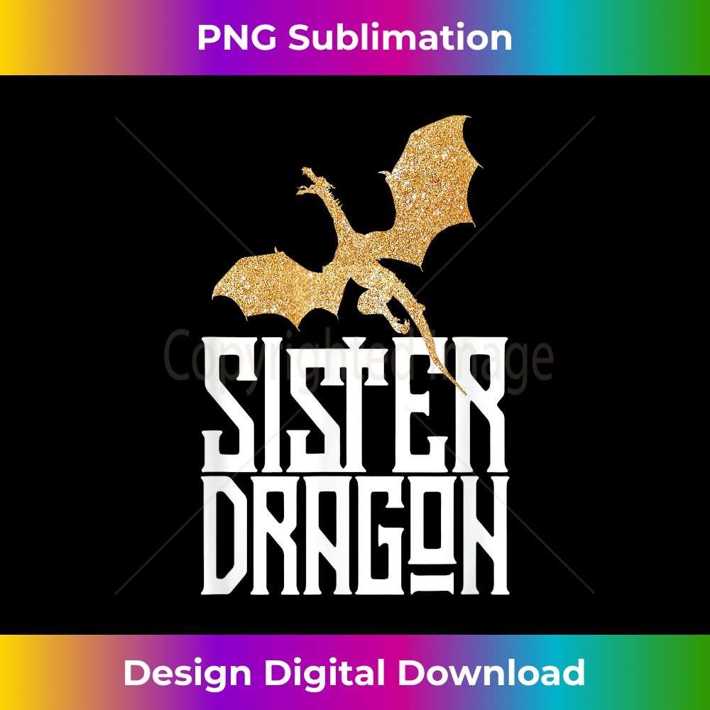 Sister Dragon Christmas Matching Family Tribe Girls - Stylish Sublimation Digital Download