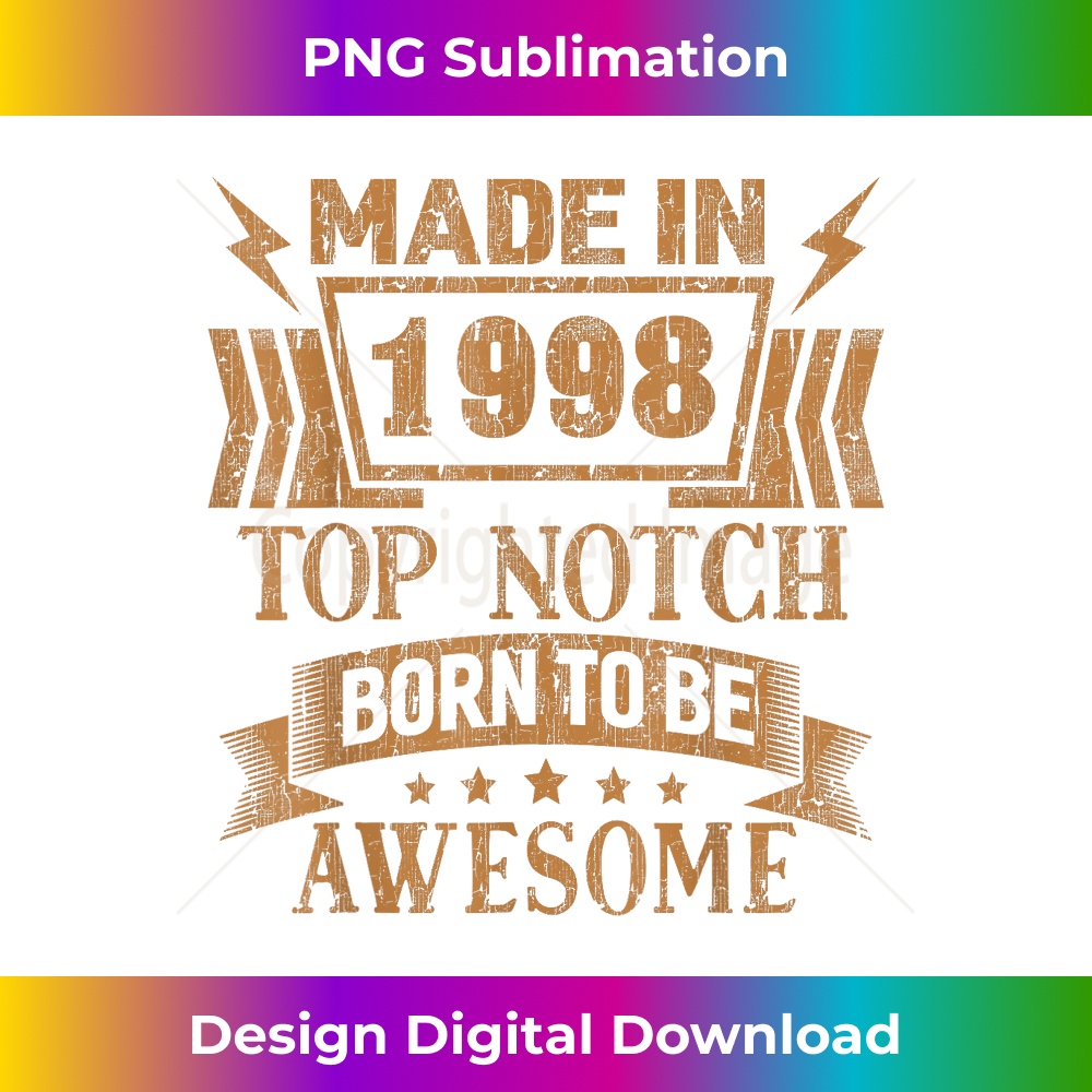 Birthday 365 Made In 1998 Birthday For & Men - Unique Sublimation PNG Download