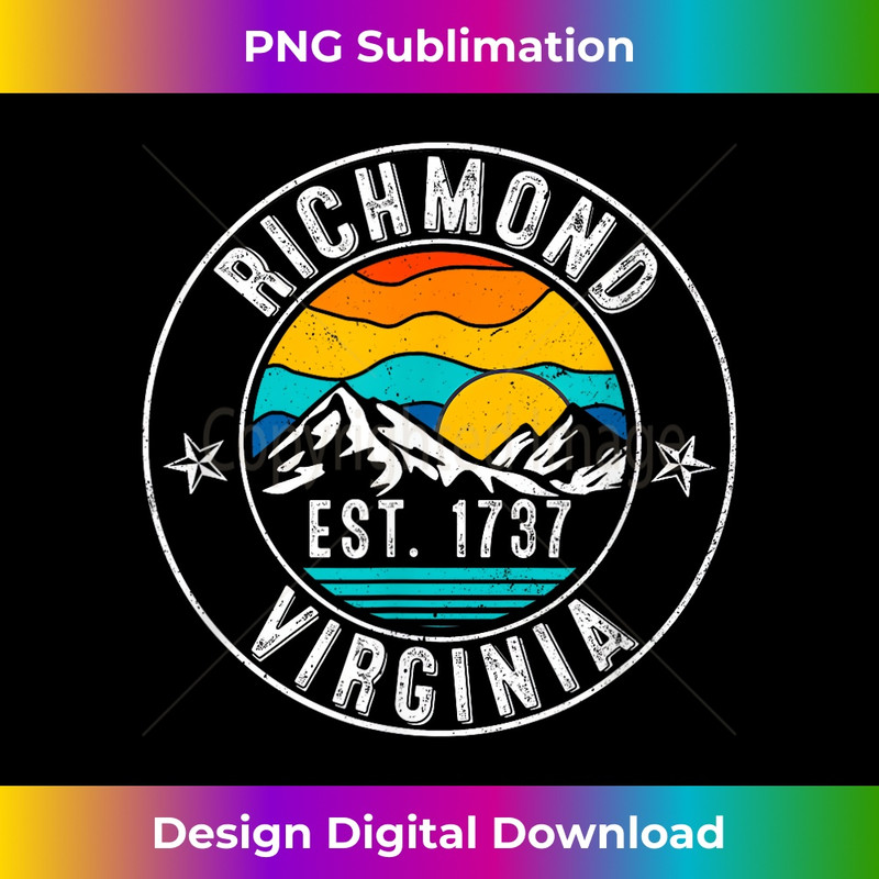 Retro 70s 80s Richmond Virginia VA 2 - Unique Sublimation PNG Download