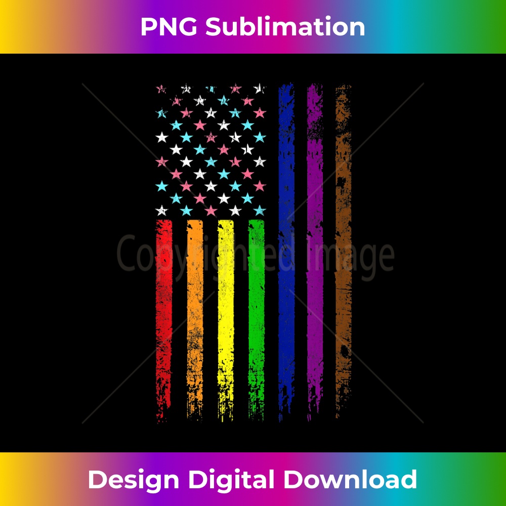 USA Gay 4th of July American Flag  Patriotic LGBT Pride  3 - Exclusive PNG Sublimation Download