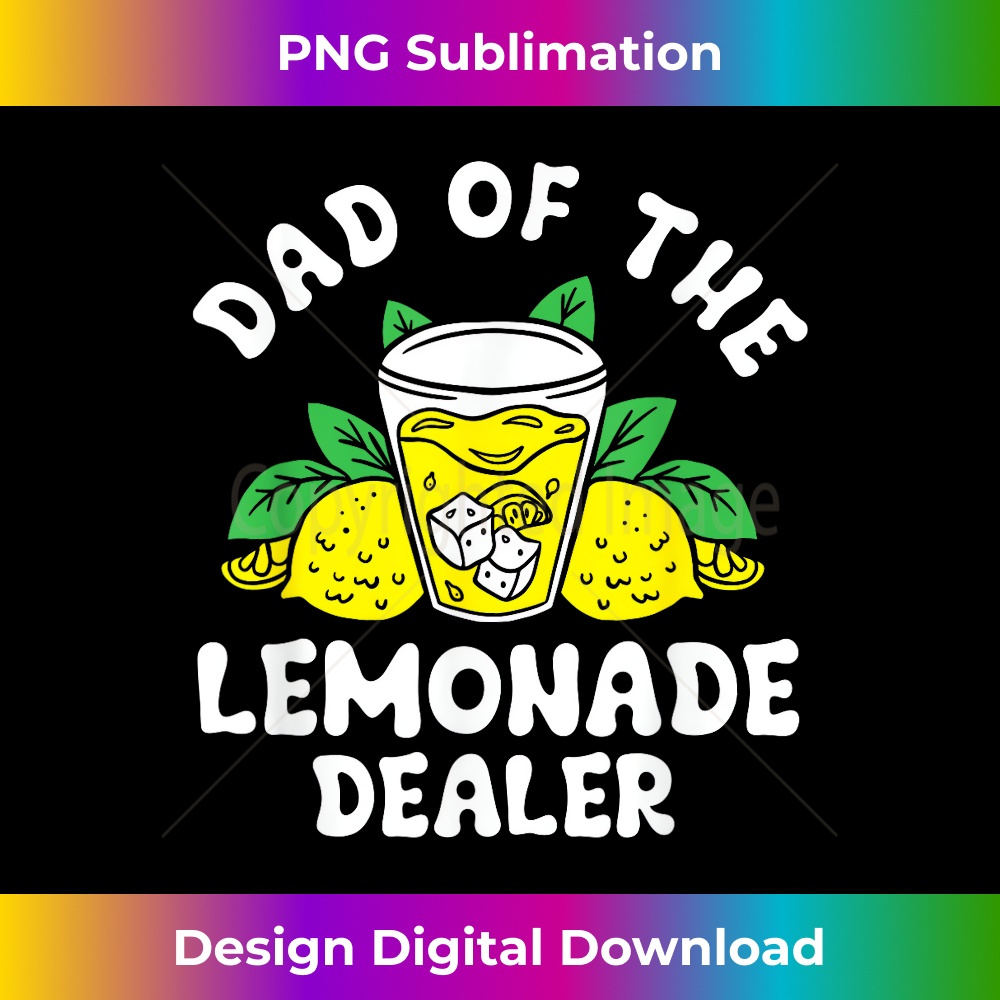 Dad Of The Lemonade Dealer Summer Time Lemonade Stand - Vintage Sublimation PNG Download