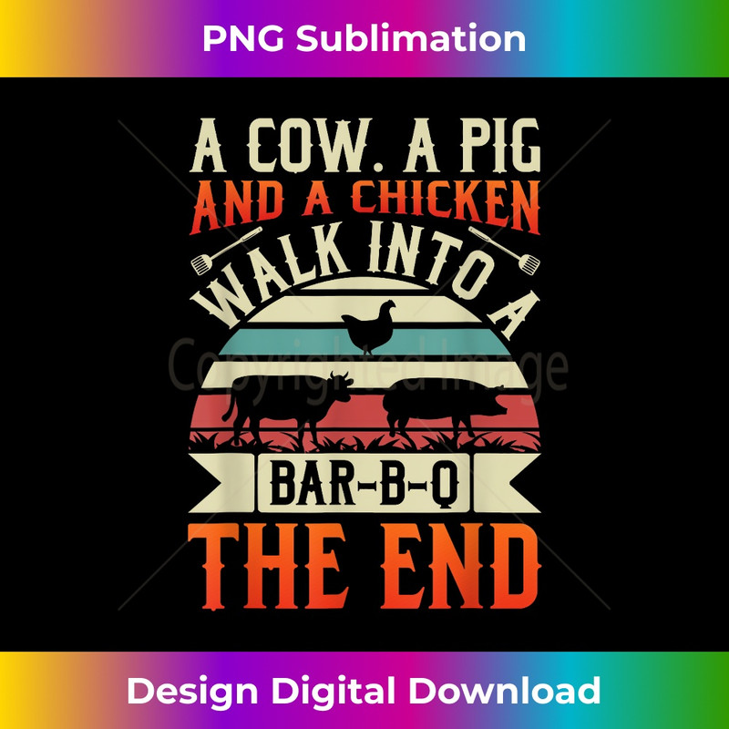 bbq summer 2023 grillin cow pig chicken for men graphic tee - Professional Sublimation Digital Download
