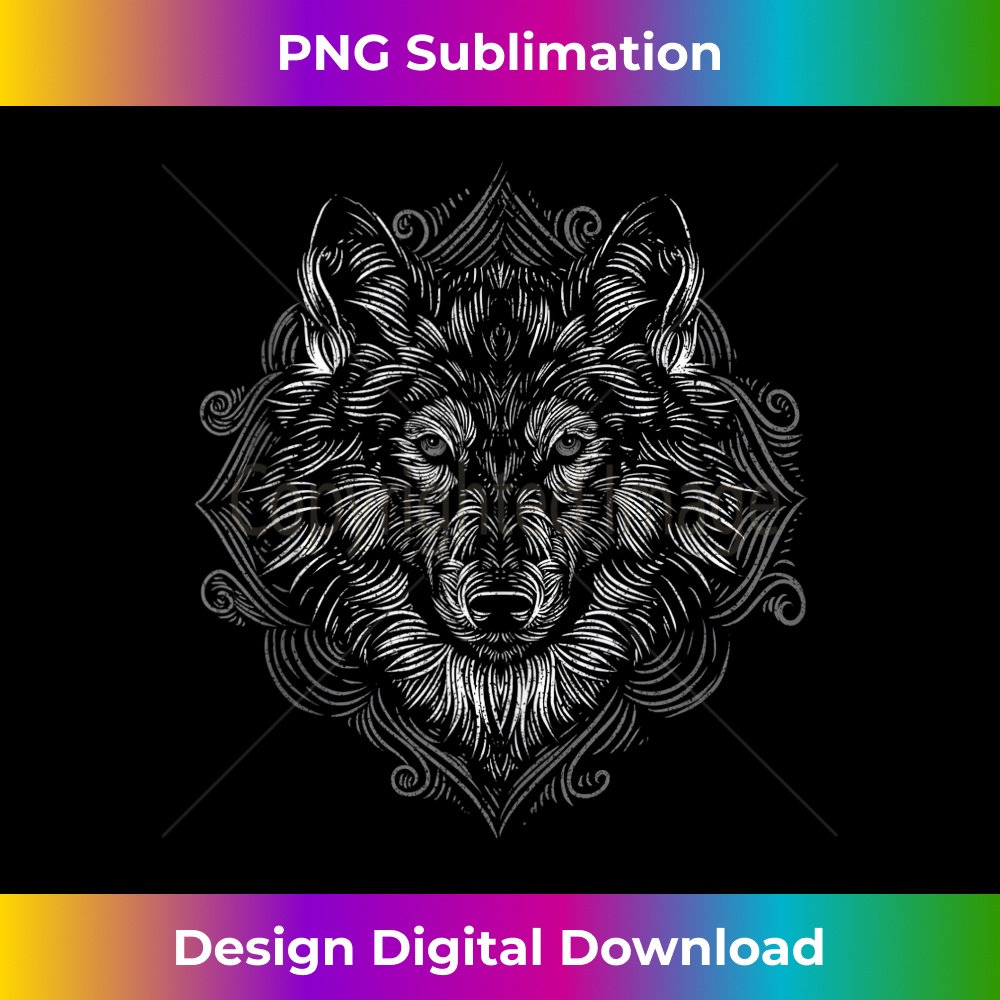 Wolf pattern  1 - Vintage Sublimation PNG Download