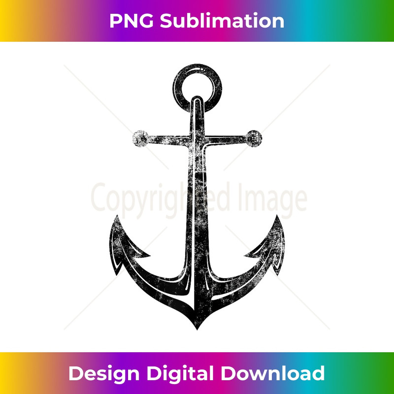 Vintage Anchor Summer Sailing Design 1 - Elegant Sublimation PNG Download